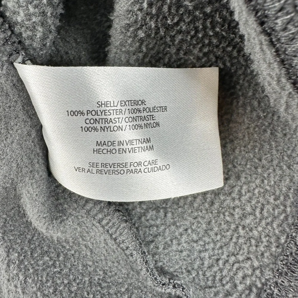 Orvis‎ Mens Large Full Zip Fleece Jacket Charcoal Gray Black Contrast 1522009